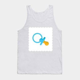 Baby Boy Gender Reveal Blue Pacifier Tank Top